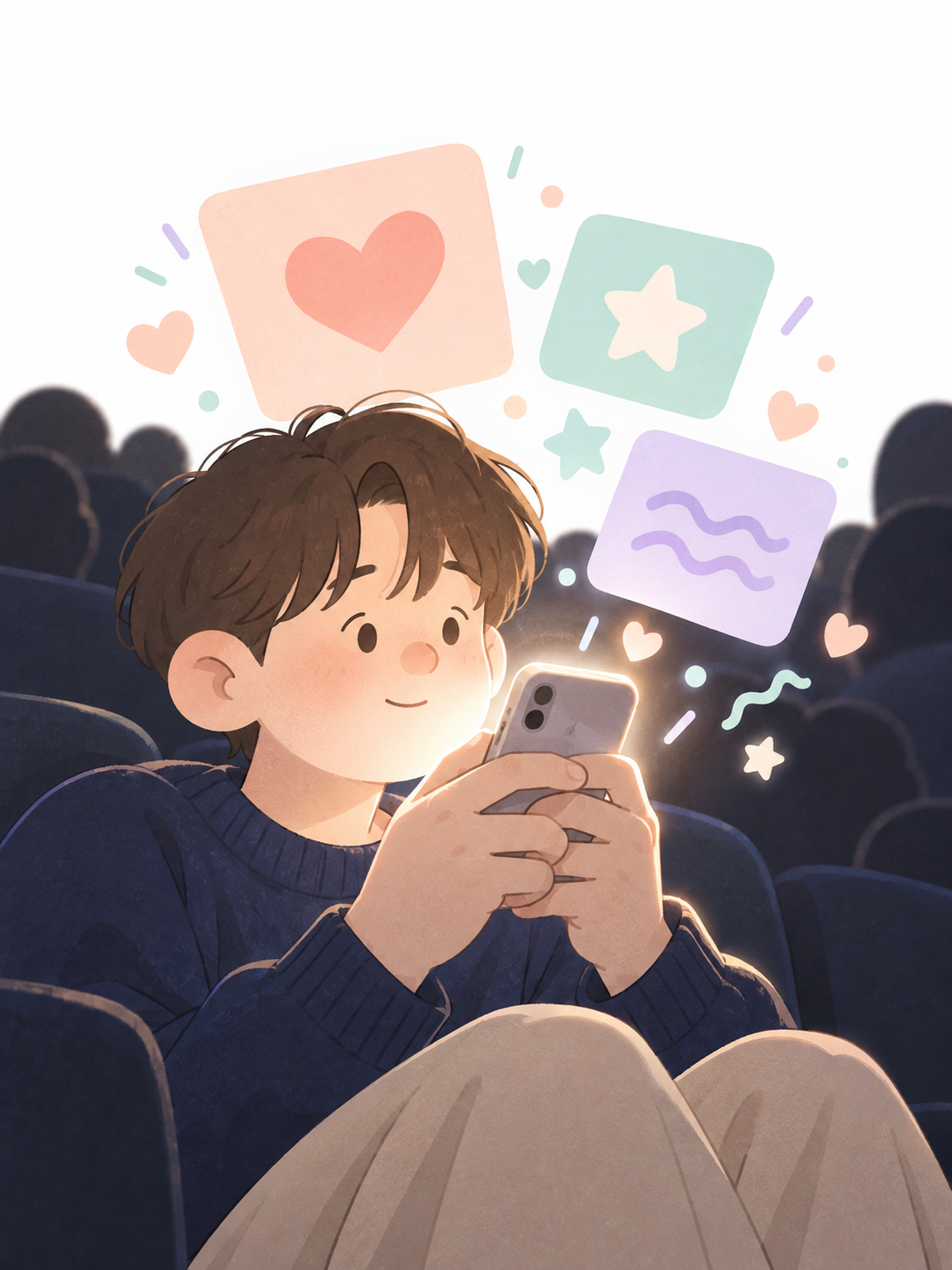 QR Cheer 서비스 소개 콘셉트 일러스트