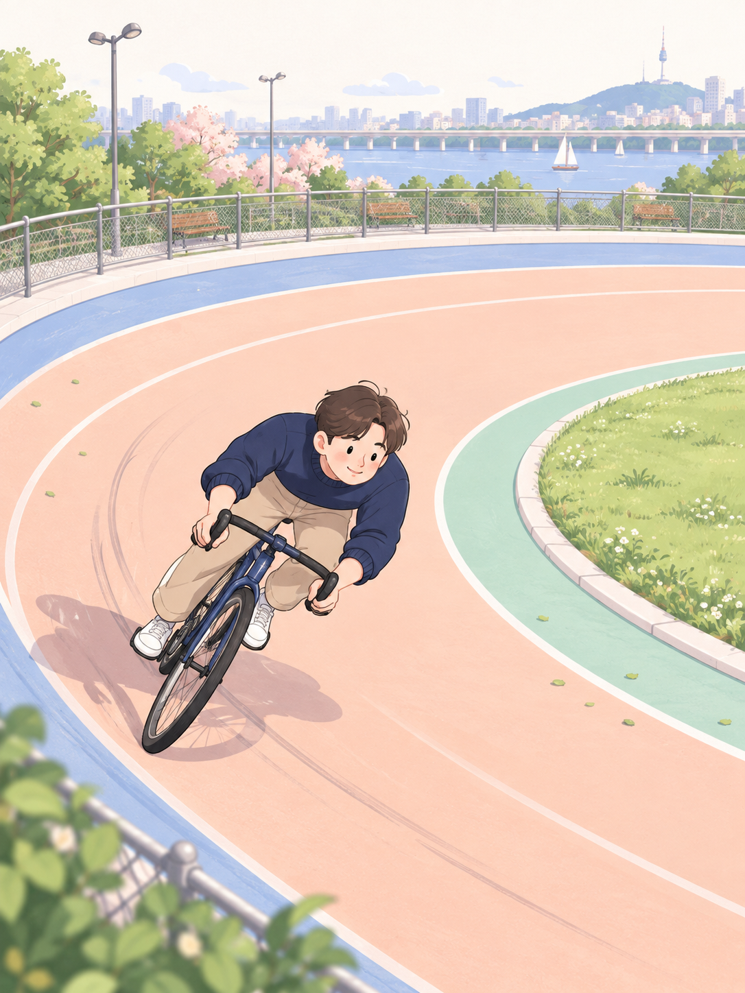 Tavelyx Cycle Rush 서비스 소개 콘셉트 일러스트