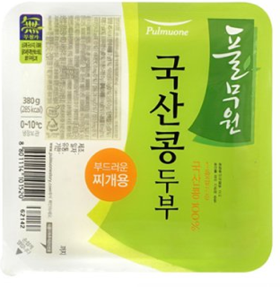 국산콩두부 찌개용(380g) 실물 상품 이미지