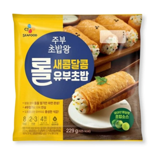 CJ 주부초밥왕 롤 새콤달콤 유부초밥(229g) 실물 상품 이미지