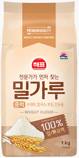 해표 중력 밀가루(1kg) 실물 상품 이미지