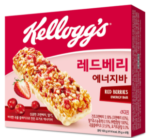 켈로그 레드베리 에너지바(4개입) 실물 상품 이미지