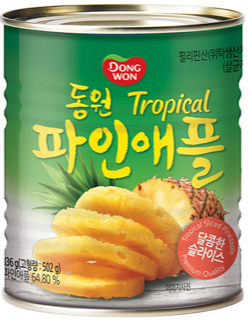 Dole 파인애플 슬라이스(836g) 실물 상품 이미지