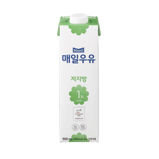 매일우유 저지방 1%(900ml) 실물 상품 이미지