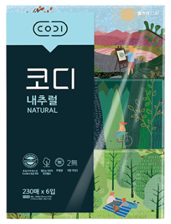 코디 내추럴 미용티슈(230매*6입) 실물 상품 이미지