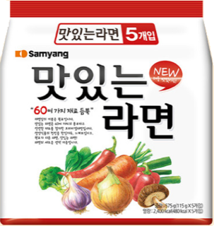 맛있는라면(5개입) 실물 상품 이미지