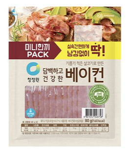 청정원 담백하고 건강한 베이컨(80g) 실물 상품 이미지