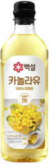 백설 카놀라유(900ml) 실물 상품 이미지
