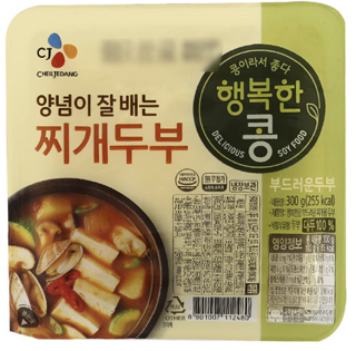 행복한콩 찌개두부(300g) 실물 상품 이미지